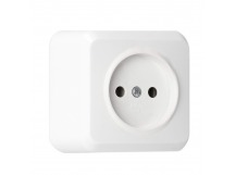 Розетка 1-местная 10А без заземления белая "Юпитер" (SBE-03w-10-S1-N)