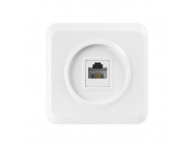 Розетка телефонная 1-местная белая "Юпитер" (SBE-03w-S1-PH)