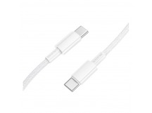 Кабель TypeC - TypeC BOROFONE BX117 60W (белый) 1м мятая упаковка