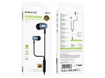 Наушники с микрофоном BOROFONE BM95 (серый-метал), мятая упаковка