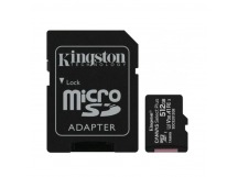 MicroSDXC  512GB  Kingston Class 10 Canvas Select Plus A1 U1 V10  (150 Mb/s) + SD адаптер