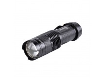 Фонарь аккумуляторный XPE LED, MicroUSB, алюминиевый, 3 режима, 14500, кейс, кабель, 9.5х d2.3 cм