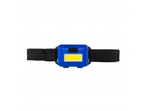 Фонарь налобный COB , налобный ремень, 1 вт, 3хAAA батарея, ABS, Smartbuy