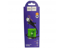 Кабель USB - Micro USB HOCO DU06 (3A/1m/текстиль) черный