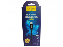 Кабель USB - Micro USB HOCO DU10 (3A/1m/текстиль) черный
