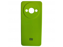 Чехол силиконовый Xiaomi Redmi А3/A3X/POCO C61 Silicone Case с лого салатовый