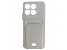 Чехол силиконовый Honor X8C матовый цветной с визитницей белый