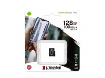 MicroSD  128GB  Kingston Class 10 Canvas Select Plus A1 U1 V10  (150 Mb/s) без адаптера