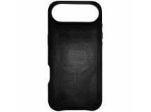 Чехол-накладка Magsafe для Apple iPhone 17 Air кожаный черный