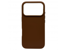 Чехол-накладка Magsafe для Apple iPhone 17 Pro кожаный коричневый