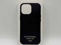 Чехол-накладка Magsafe для Apple iPhone 17 Pro Max кожаный синий