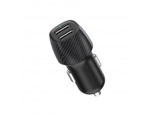 Автомобильный адаптер 2гн.USB 5V, 2,4A, черное "Rexant"