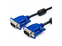 Кабель Atcom AT9153 VGA (m)-VGA (m) 30.0м силикон стаб.напр. синий в пакете (1/10)
