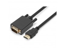 Кабель GoPower HDMI (m)-VGA (m) 1м черный Premium Zip-Lock c подвесом (1/200)