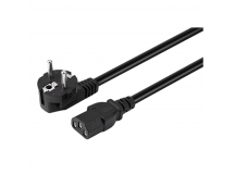 Кабель питания GoPower евровилка CEE 7/7-C13 (f) 3м ПВХ 0.75мм черный (1/50)