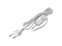 Кабель питания Прогресс для бра 1.7м 10A 2x0.5мм² с переключателем белый (1/200)