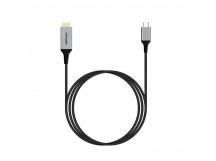 Кабель GoPower Type-C (m)-HDMI (m) 2м ПВХ 4K 60Hz черный Premium Zip-Lock c подвесом (1/100)
