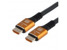 Кабель GoPower Ultra High Speed HDMI (m)-HDMI (m) 2м нейлон ver.2.1 8K 60Hz серый Premium Zip-Lock c