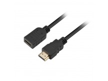 Кабель GoPower удлинитель HDMI 2.0 (m)-HDMI (f) 0.5м ПВХ черный Premium Zip-Lock c подвесом (1/250)