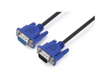 Кабель GoPower VGA (m)-VGA (f) 3м ПВХ черный Premium Zip-Lock c подвесом (1/50)