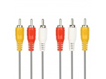 Кабель Smartbuy KA-235 3xRCA (m)-3xRCA (m) 5.0м силикон черный (1/20)