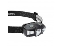 Фонарь налобный Космос 517B 2WLED+кр.свет от батареек 1хАА IP54 5 режимов черный (1/30/240)
