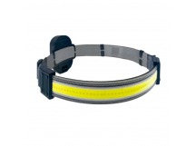 Фонарь налобный Космос 521B 5WCOBLED от батареек 3хААА IP44 3 режима черный (1/25/100)