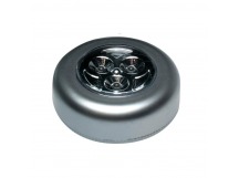 Фонарь пушлайт Космос 3020 3LED от батареек серебряный 3шт. (1/24/48)