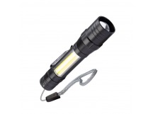 Фонарь универсальный Космос 113Lit 5W LED+COB от аккумулятора IP53 3 режима+ZOOM черный (1/72/144)
