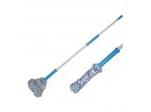 Швабра для пола Рыжий кот "ТВИСТ" 125см с отжимом с насадкой из микрофибры MopM6 (1/10)