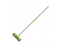 Швабра для пола Рыжий кот 123см телескопическая с насадкой "Лапша" CLAMP зеленый (1/24)