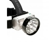 Фонарь налобный Космос H10 1.5W 10LED от аккумулятора серебряный (1/12/96)