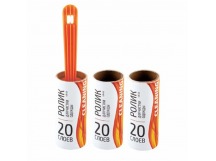 Ролик для чистки одежды Рыжий кот LRS-20 20сл. 2 запасных блока оранжевый (1/24)