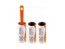 Ролик для чистки одежды Рыжий кот LRS-50 50сл. 2 запасных блока оранжевый (1/24)