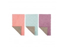 Салфетка Leonord 25х15см 3шт. микрофибра  супервпитывающая ассорти (1/24/144)