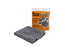 Салфетка Рыжий кот M-02 30х30см микрофибра серый (1/40/200)