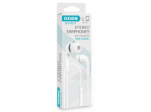 Стерео-гарнитура OXION HS230, белая, внутриканальная, 20-20kHz, не меньше 100dB, 16 Ом, шнур 1м, в коробке (1/160)