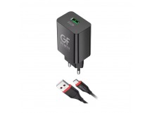 Сетевое З/У GFPower GF21M 1USB/Type-C 3.0A QC3.0 черный (48/192)