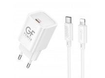 Сетевое З/У GFPower S74P-TL Type-C 30W QC3.0 с кабелем Type-C-Lightning белый (1/30/180)