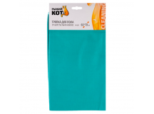 Тряпка для пола Рыжий кот M-03F 60х70см микрофибра бирюзовый (1/25/100)