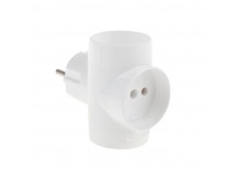 Разветвитель Toker 3Т 3р.Б/З белый (1/120)