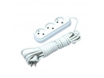 Удлинитель Makel 3р.Б/З 3.0м белый MGP123 (1/10)