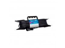 Удлинитель Космос 1р.Б/З 6A 10.0м ПВС черный (1/10)