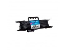 Удлинитель Космос 1р.Б/З 6A 20.0м ПВС черный (1/10)