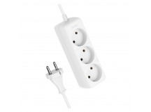 Удлинитель Космос 3р.Б/З 16A 3.0м ПВС 2x1мм² белый (1/20)