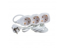 Удлинитель Космос 3р.С/З 16A 5.0м ПВС 3x1мм² IP20 белый (1/20)