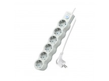 Удлинитель Космос 6р.С/З 10A 3.0м с выкл. ПВС 3х0.75мм² IP20 белый (1/30)