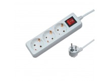 Удлинитель Прогресс Standard 3р.С/З 16A 3.0м с выкл. 3x1мм² белый (1/40)