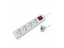 Удлинитель Прогресс Standard 4р.С/З 16A 5.0м с выкл. 3x1мм² белый (1/20)