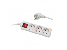 Удлинитель Старт S 3р.С/З 10A 3.0м с выкл. IP20 белый (1/20)